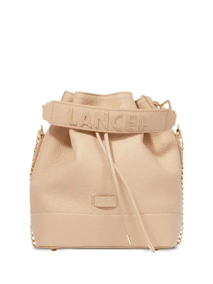 Кожаная сумка-ведро Lancel small Ninon из натуральной кожи neutrals