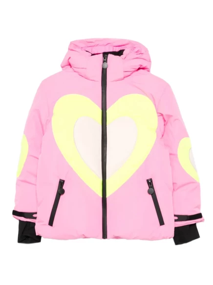 Детская куртка Stella McCartney Kids с сердцем, розовая