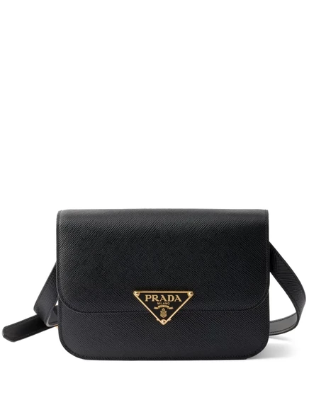 Сумка через плечо с эмблемой Prada black
