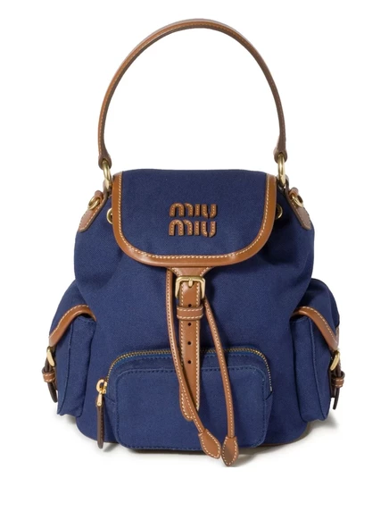 Рюкзак с логотипом Miu Miu и надписью blue