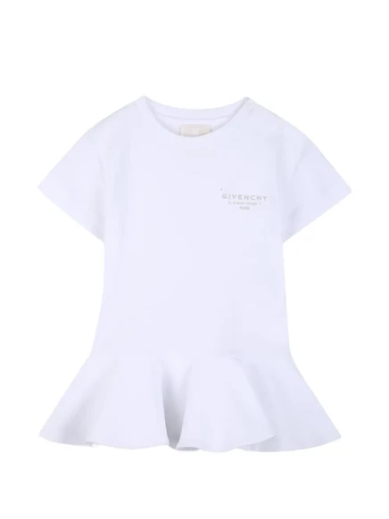 Платье для девочек Givenchy Kids с баской, белое