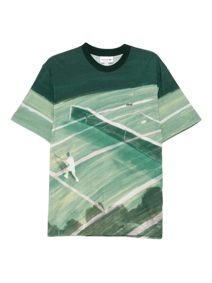 Футболка с графическим принтом Lacoste green