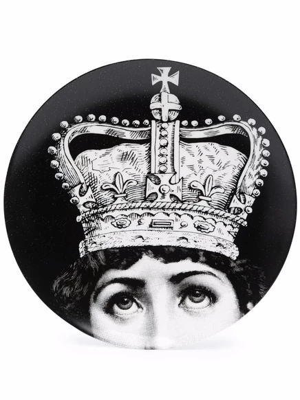 Декоративная тарелка Fornasetti 26 см N369, черно-белая