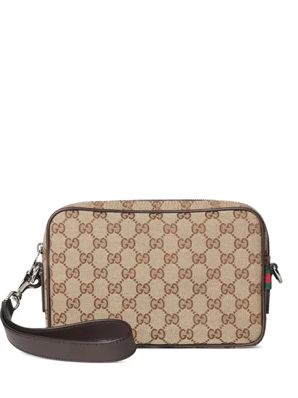 Холщовая сумка через плечо Gucci Ophidia GG neutrals