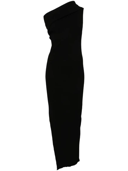 Женское платье Rick Owens Athena с одним плечом, черное