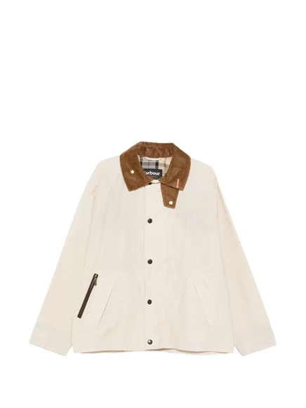 Мужская куртка Barbour с вельветовым воротником, бежевая