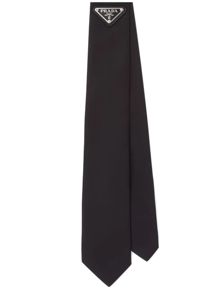 Галстук из нейлона и габардина Prada Re-Nylon black