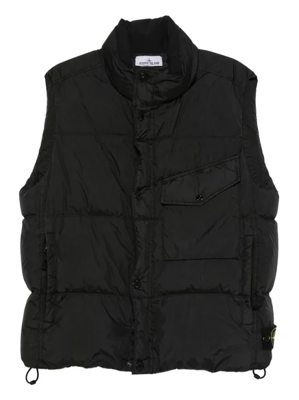 Мужской стёганый жилет Stone Island, черный