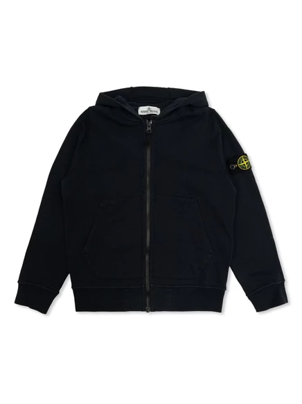 Толстовка с капюшоном и значком Stone Island Junior Compass blue
