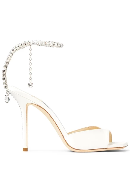 Женские босоножки Jimmy Choo Saeda 100 мм, белые