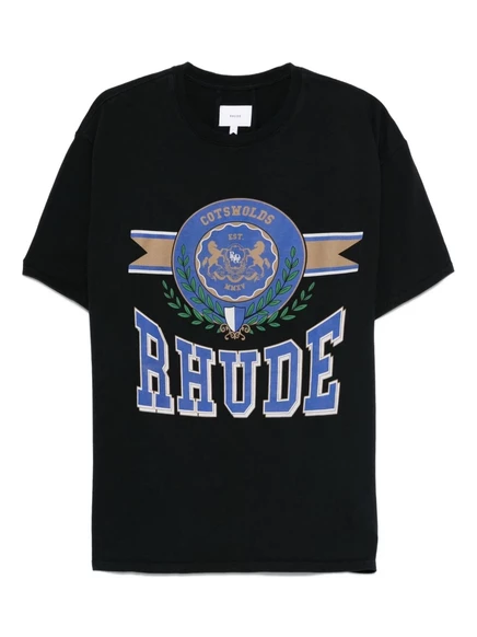 Мужская футболка RHUDE с принтом, черная