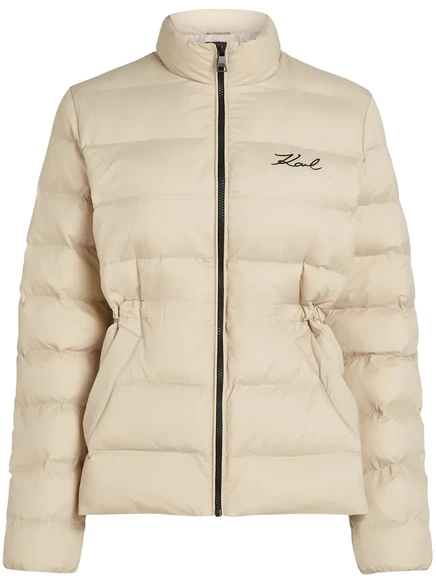 Женская куртка Karl Lagerfeld K/Signature, бежево-черная