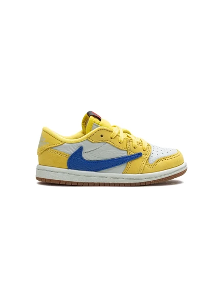 Детские кроссовки Jordan 1 Retro Low Canary, желто-серые
