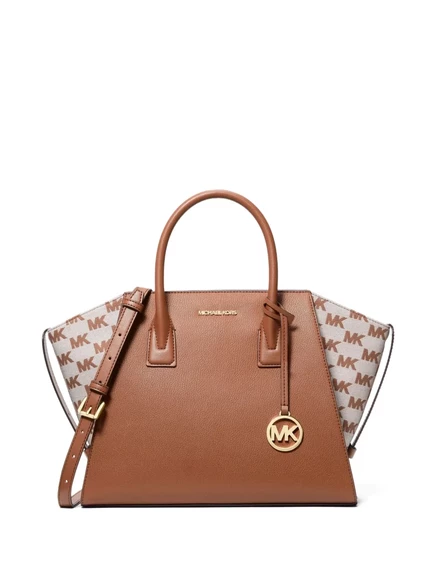 Женская сумка-тоут Michael Kors Avril кожаная, коричневая