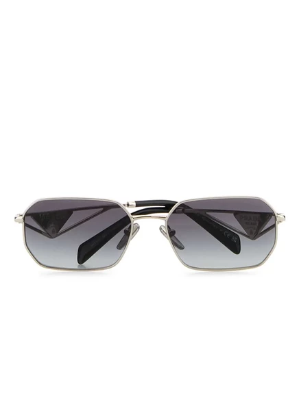 Солнцезащитные очки Prada Eyewear из серебристого металла silver