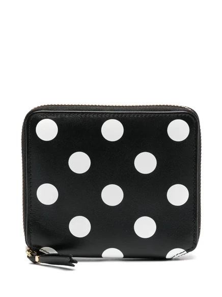 Унисекс кошелек Comme Des Garons Wallet в горошек, черный