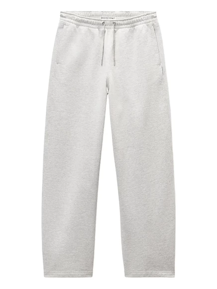 Спортивные брюки Alexander Wang со стразами на шнурке grey