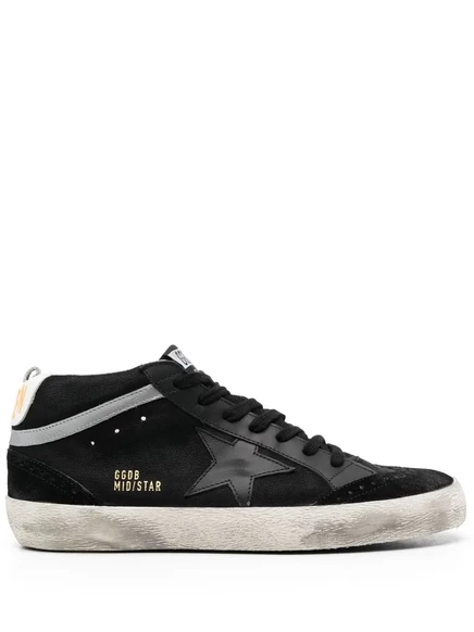 Высокие кроссовки Golden Goose Mid-Star с высоким берцем black