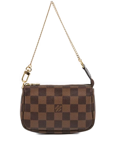 Женская сумка Louis Vuitton Mini Pochette, коричневая