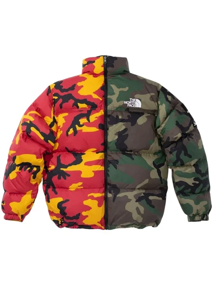 Мужская пуховая куртка Supreme x North Face Nuptse, зеленая