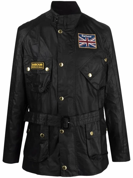 Восковая куртка Barbour International Union Jack black