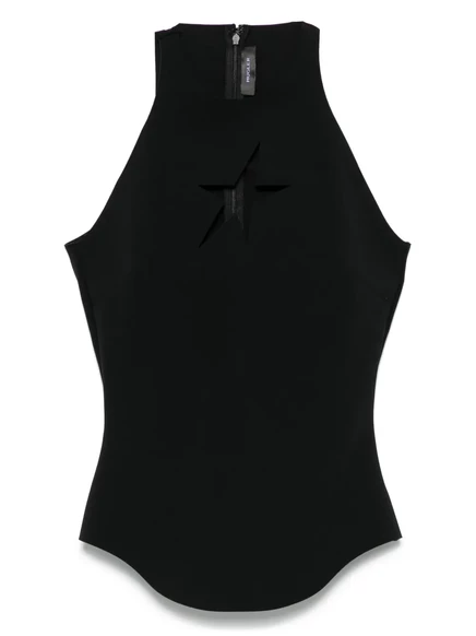 Женский топ Mugler с вырезом-звездой, черный