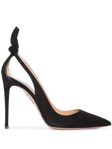 Туфли-лодочки Aquazzura с бабочкой диаметром 105 мм black