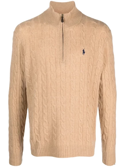 Свитер поло Ralph Lauren мягкой вязки brown