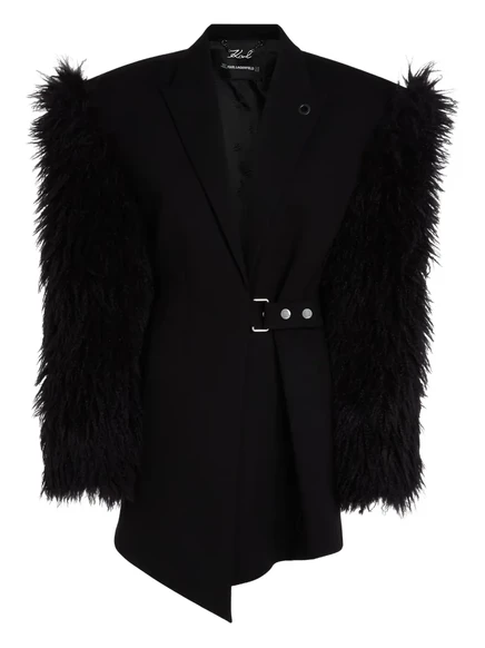 Женское платье-пиджак Karl Lagerfeld Studio с поясом, черное