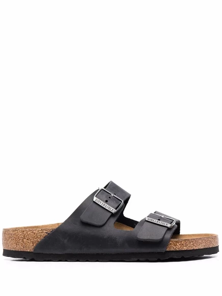 Мужские сандалии Birkenstock Arizona с двумя ремнями, черные