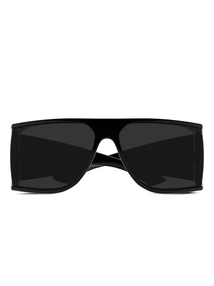 Солнцезащитные очки Saint Laurent Eyewear Injection щитовые, черные