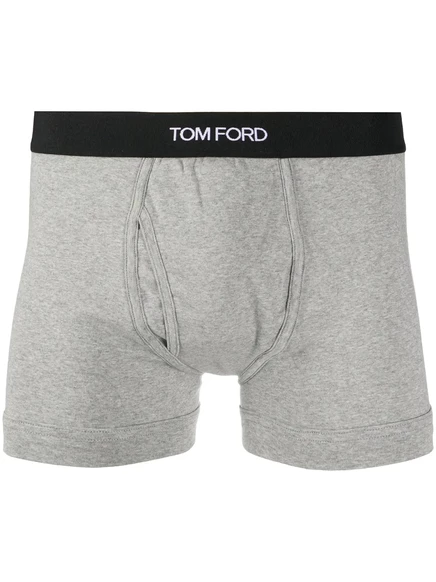 Мужские боксеры Tom Ford с логотипом на поясе, серые