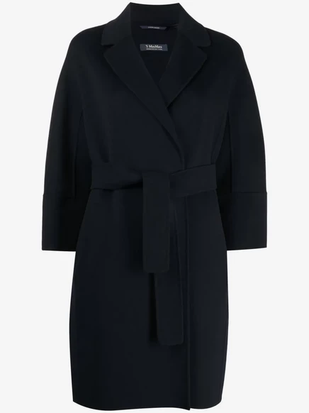 Женское однобортное пальто S. Max Mara, синее