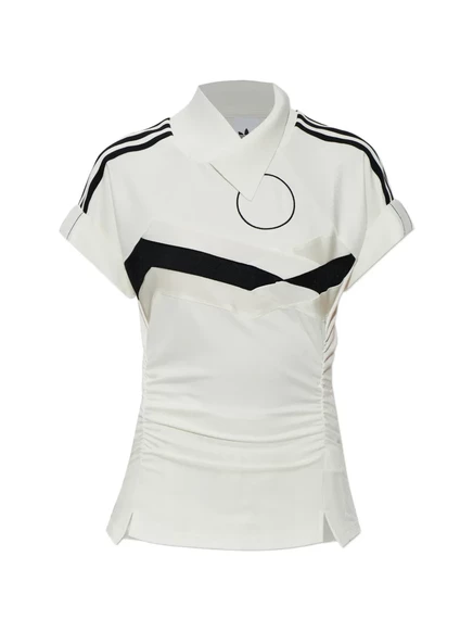 футболка adidas с рукавами в три полоски