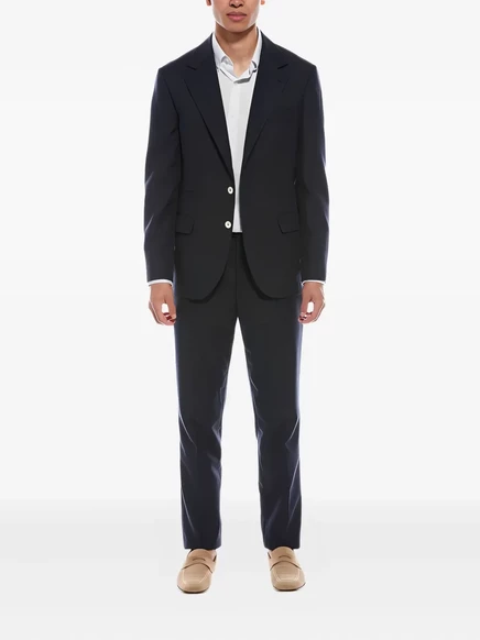 Однобортный костюм с вырезами от Brunello Cucinelli blue