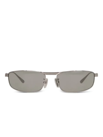 Унисекс солнцезащитные очки Balenciaga Eyewear прямоугольная оправа, серебристые
