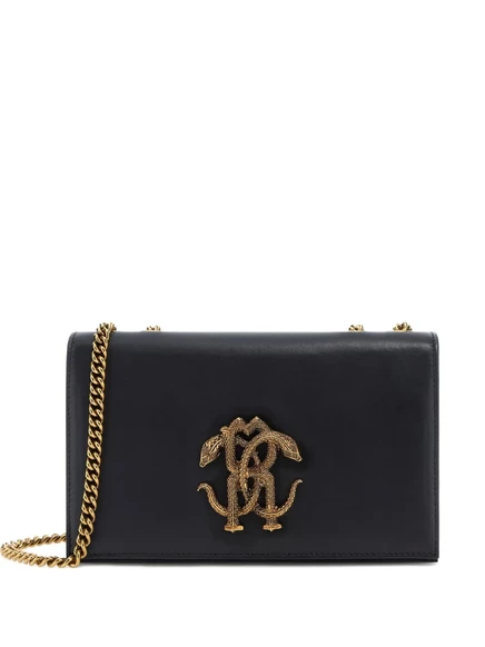 Сумка через плечо с украшением от Roberto Cavalli black