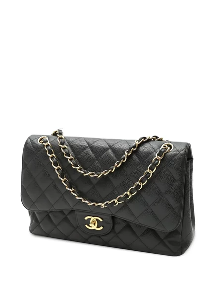 Женская сумка CHANEL Pre-Owned Double Flap (2012), черная