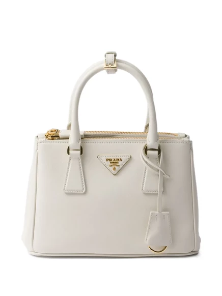 Маленькая сумка-тоут Prada Galleria white
