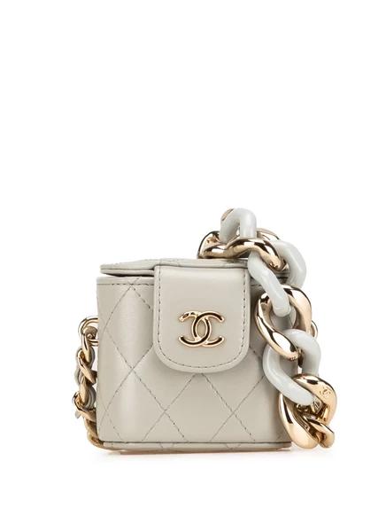 Сумка CHANEL Pre-Owned Mini Vanity Case 2021, серая