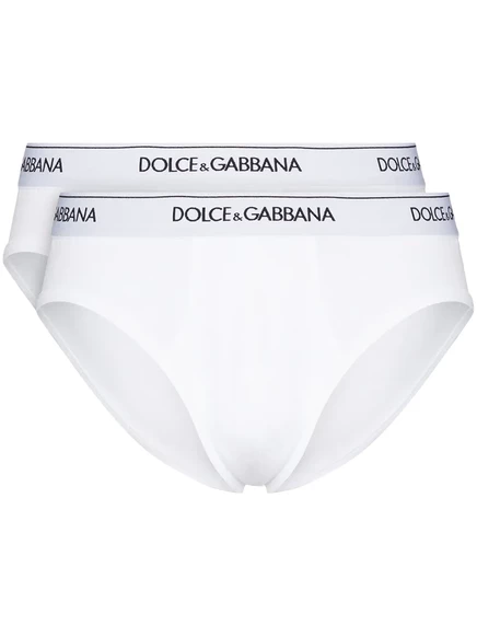 Мужские боксеры Dolce & Gabbana 2 шт. с логотипом, белые