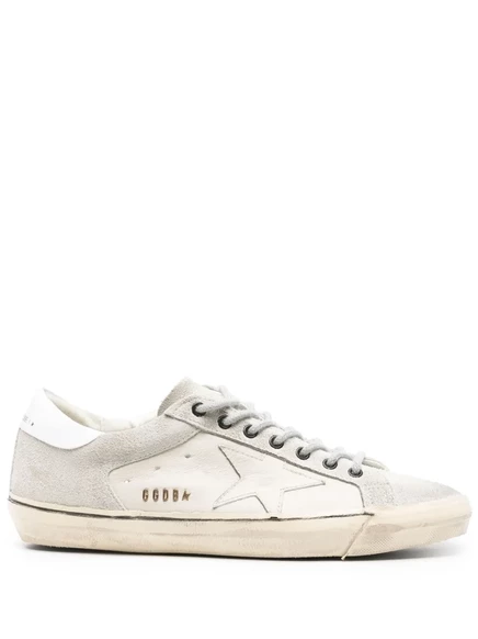 Мужские кроссовки Golden Goose Super-Star, серые с потертостями