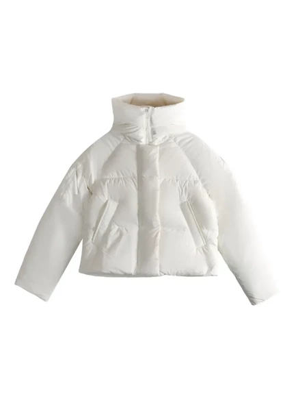 Женский пуховик Canada Goose с высоким воротом, белый
