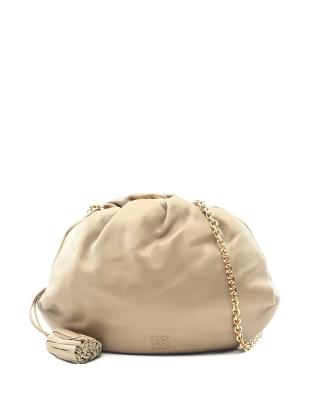 Женская сумка через плечо Loewe Pre-Owned кожаная с анаграммой, золотистая