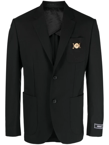 Однобортный блейзер Versace Medusa Biggie black