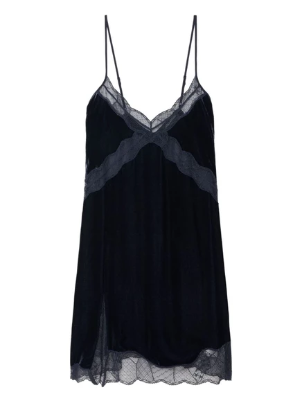 Мини-платье с кружевной отделкой от Zadig&Voltaire blue