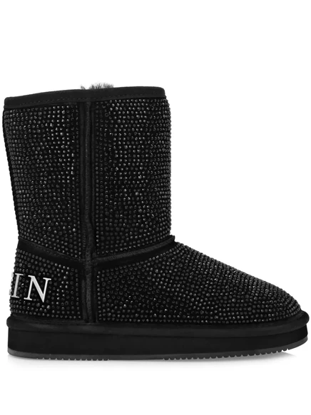 Сапоги Philipp Plein, украшенные кристаллами black