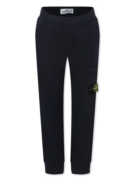 Спортивные брюки Stone Island Junior с компасом и бейджем blue