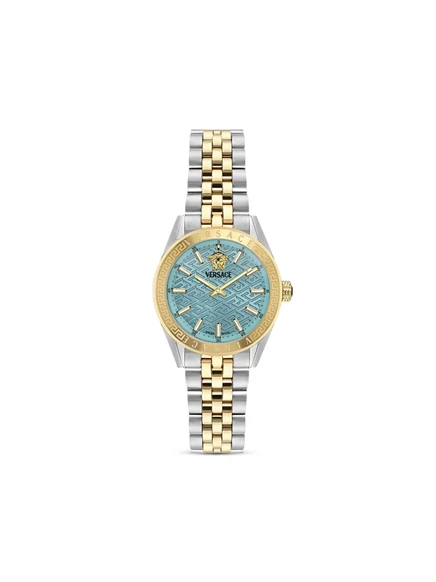 Женские часы Versace V-Code Lady 36 мм, сталь, синий