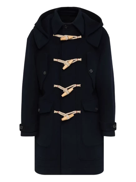 Мужское дафл-пальто DSquared2 с капюшоном, синее